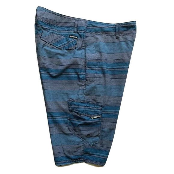 Ocean Current Board Shorts Swim Trunks Men 30 (31) Striped Stretch Surfing Beach - Picture 3 of 12